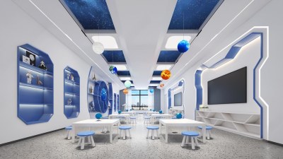 现代幼儿园科学发现室3D模型下载